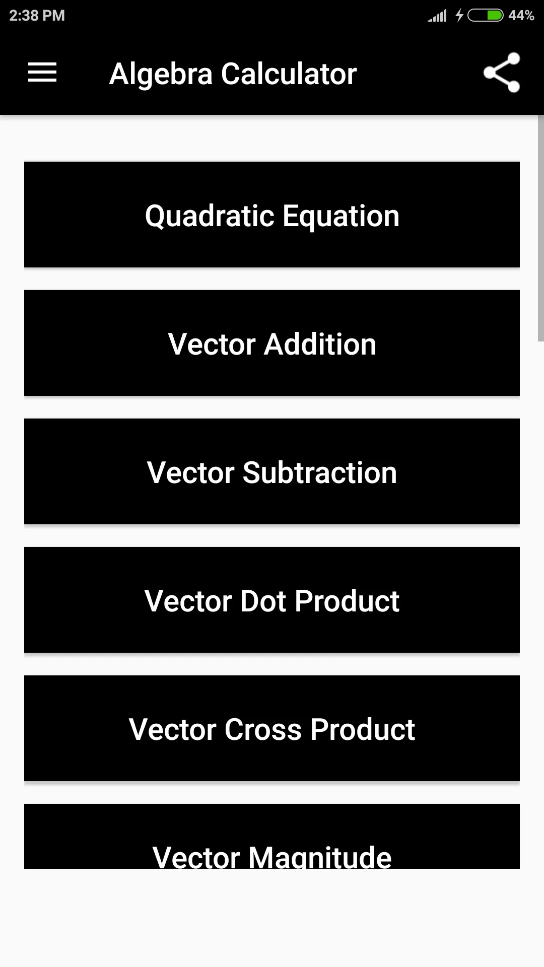 Algebra Calculator | Indus Appstore | Screenshot