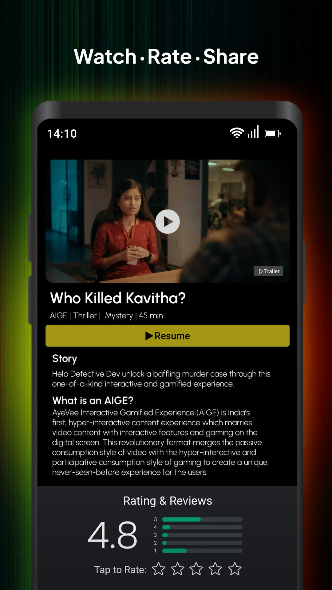 AyeVee: Interactive Stories | Indus Appstore | Screenshot