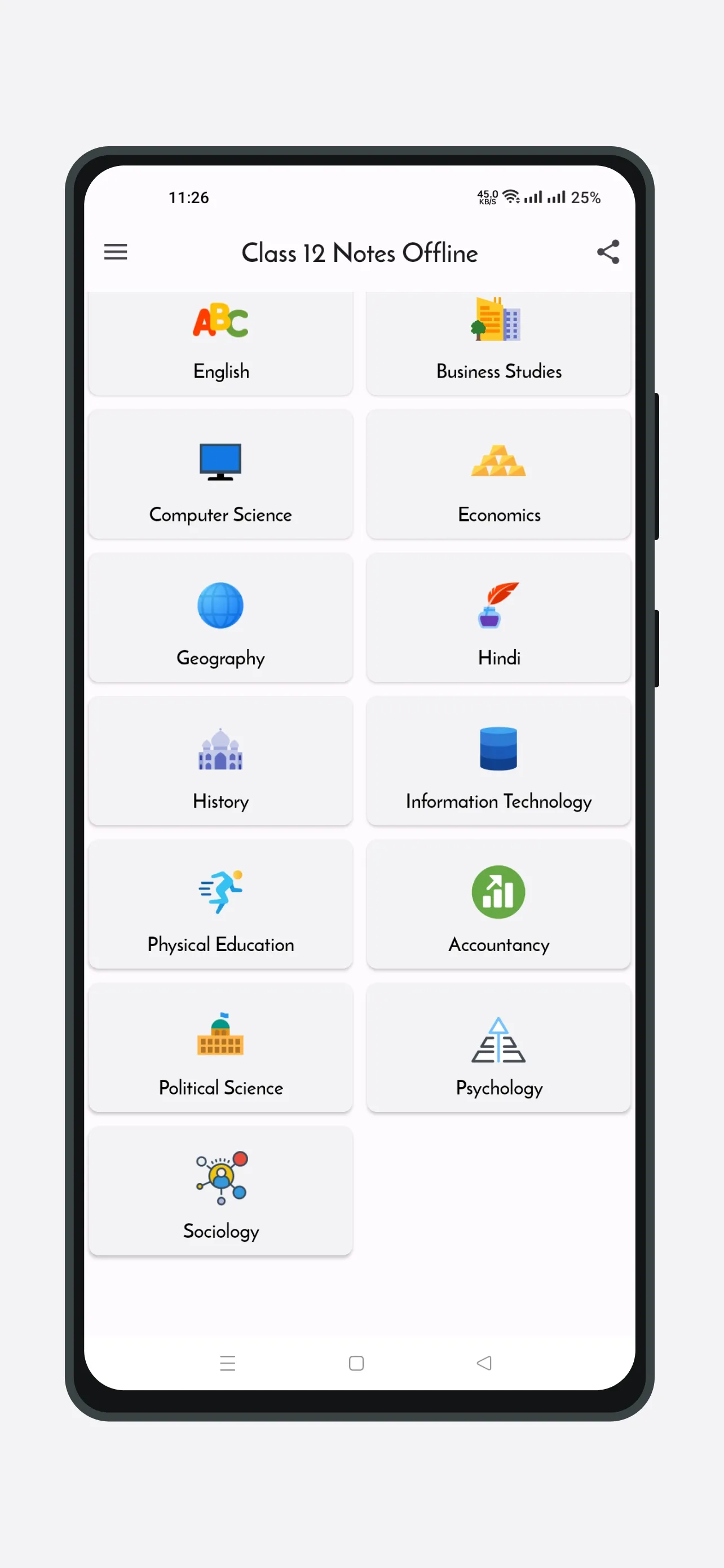 Class 12 Notes Offline | Indus Appstore | Screenshot