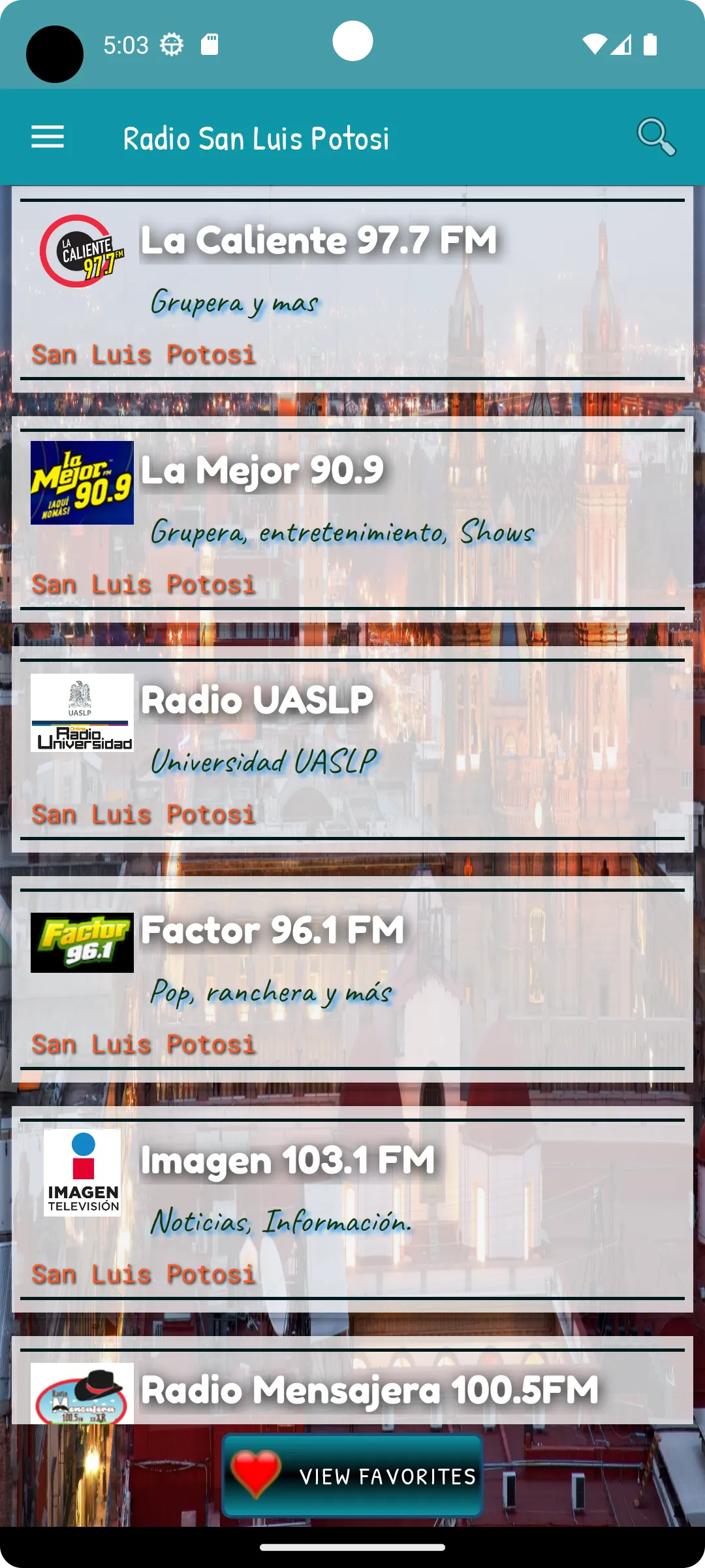 Radio San Luis Potosí Mexico | Indus Appstore | Screenshot