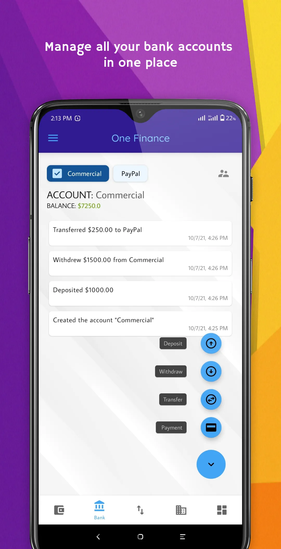 One Finance: Money Manager | Indus Appstore | Screenshot