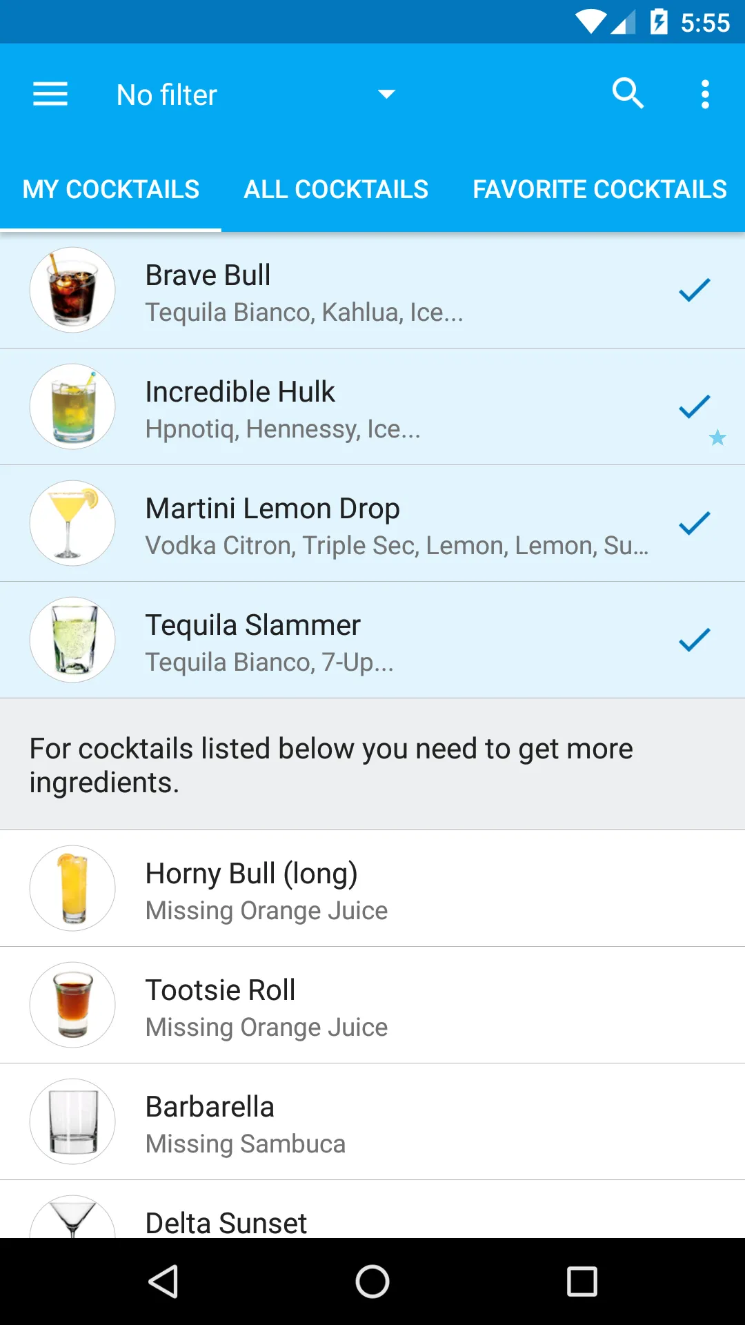 My Cocktail Bar | Indus Appstore | Screenshot