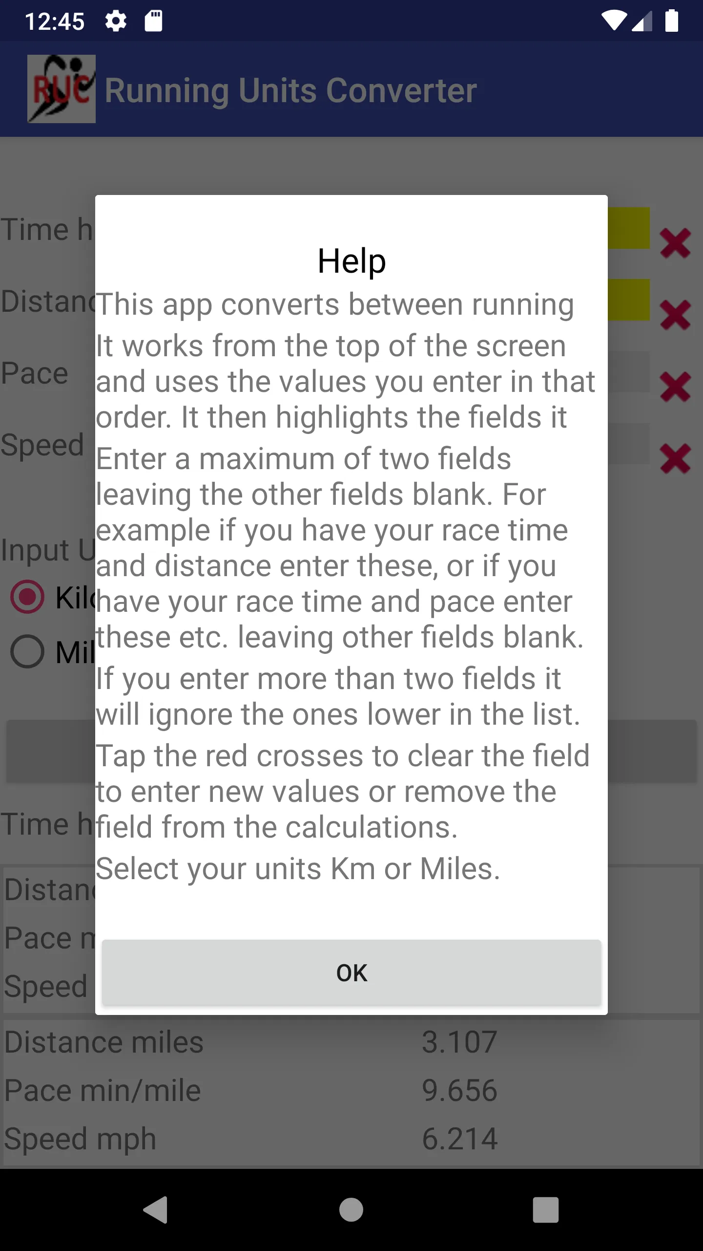 Running Units Converter | Indus Appstore | Screenshot