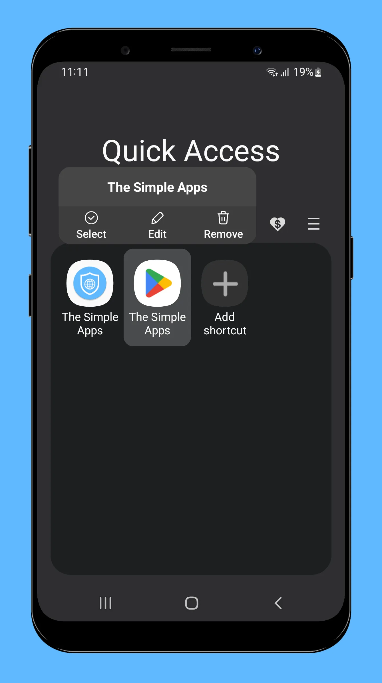 Quick Access - Shortcut Maker | Indus Appstore | Screenshot