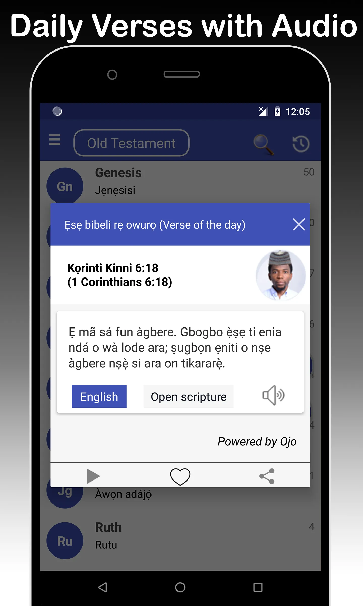 Yoruba Bible & English + Audio | Indus Appstore | Screenshot