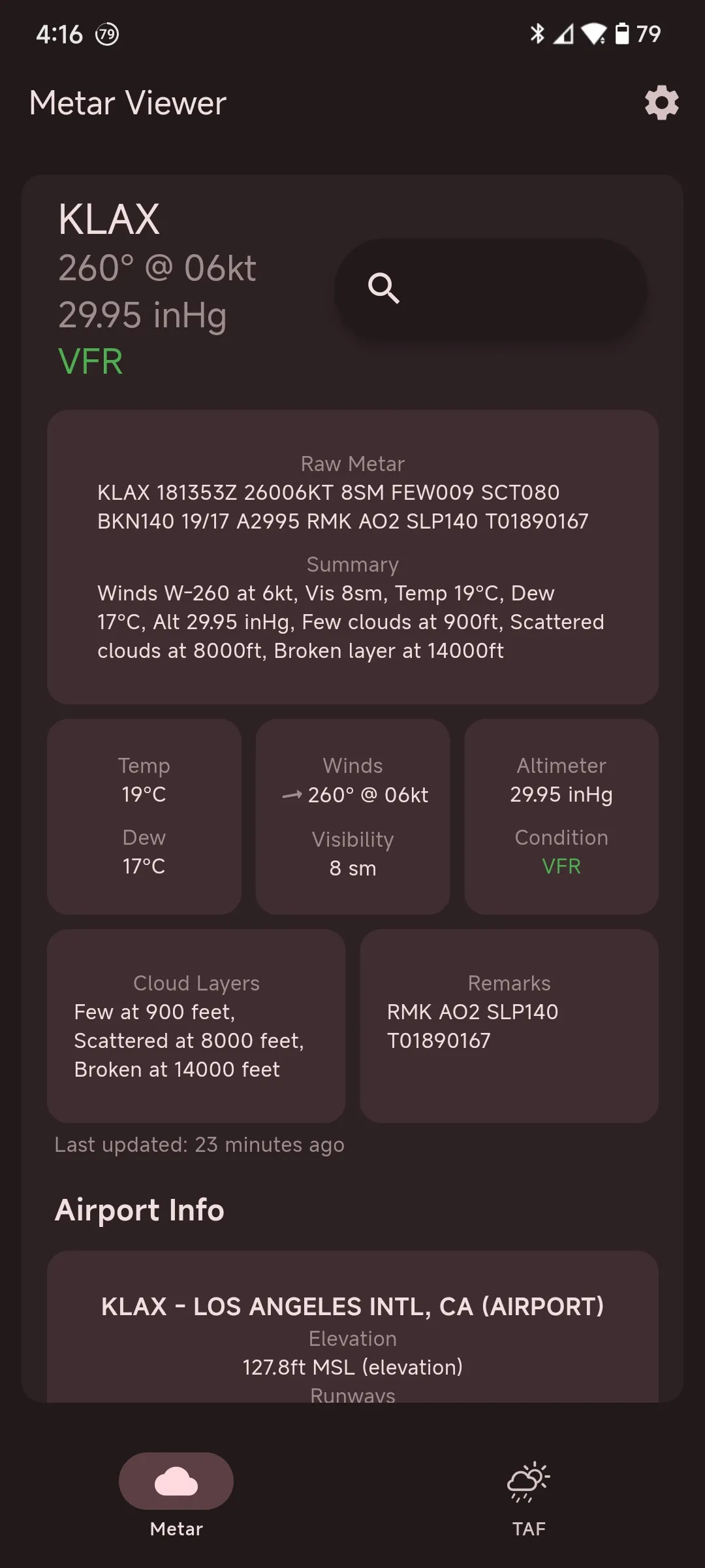 Metar Viewer - Metar Reader | Indus Appstore | Screenshot