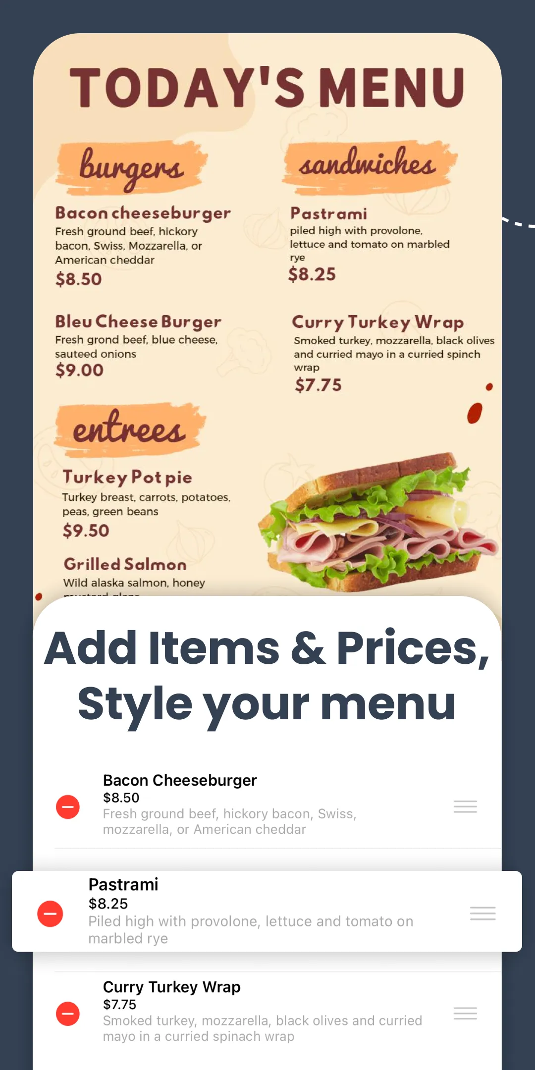 Menu Maker, Design Creator | Indus Appstore | Screenshot