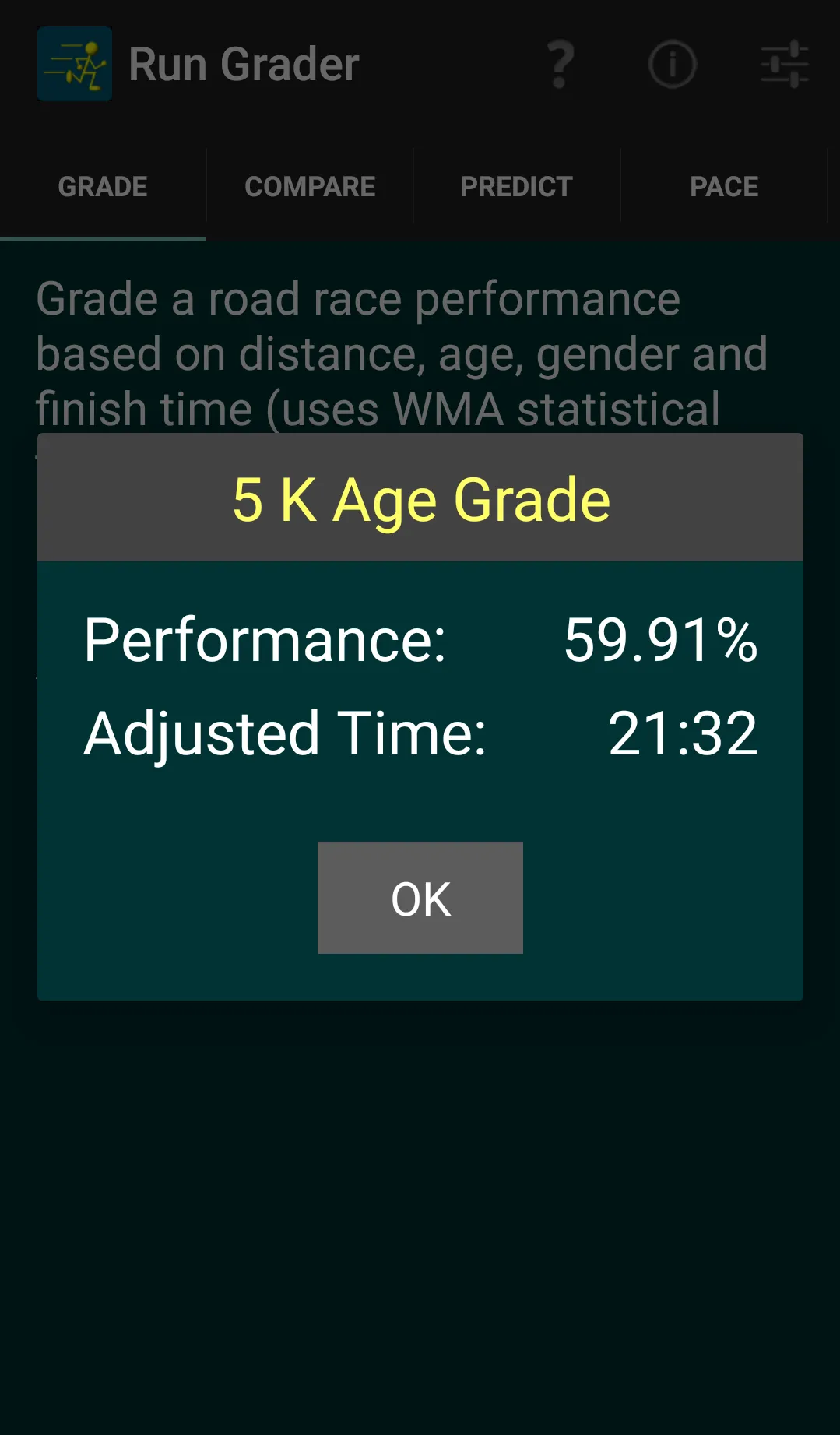 Run Grader: Age-Grading + | Indus Appstore | Screenshot