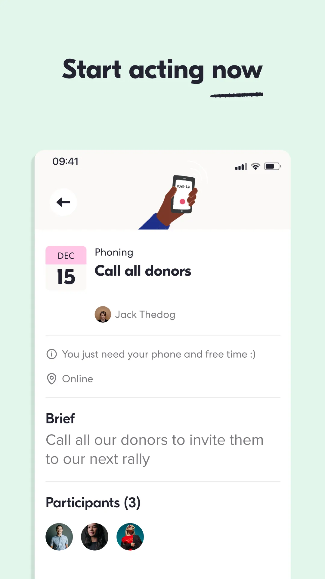 Qomon - Campaign, volunteer | Indus Appstore | Screenshot