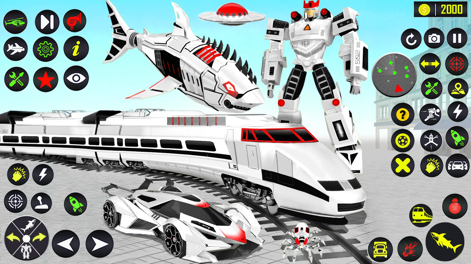 Shark Robot Car Transform Game | Indus Appstore | Screenshot