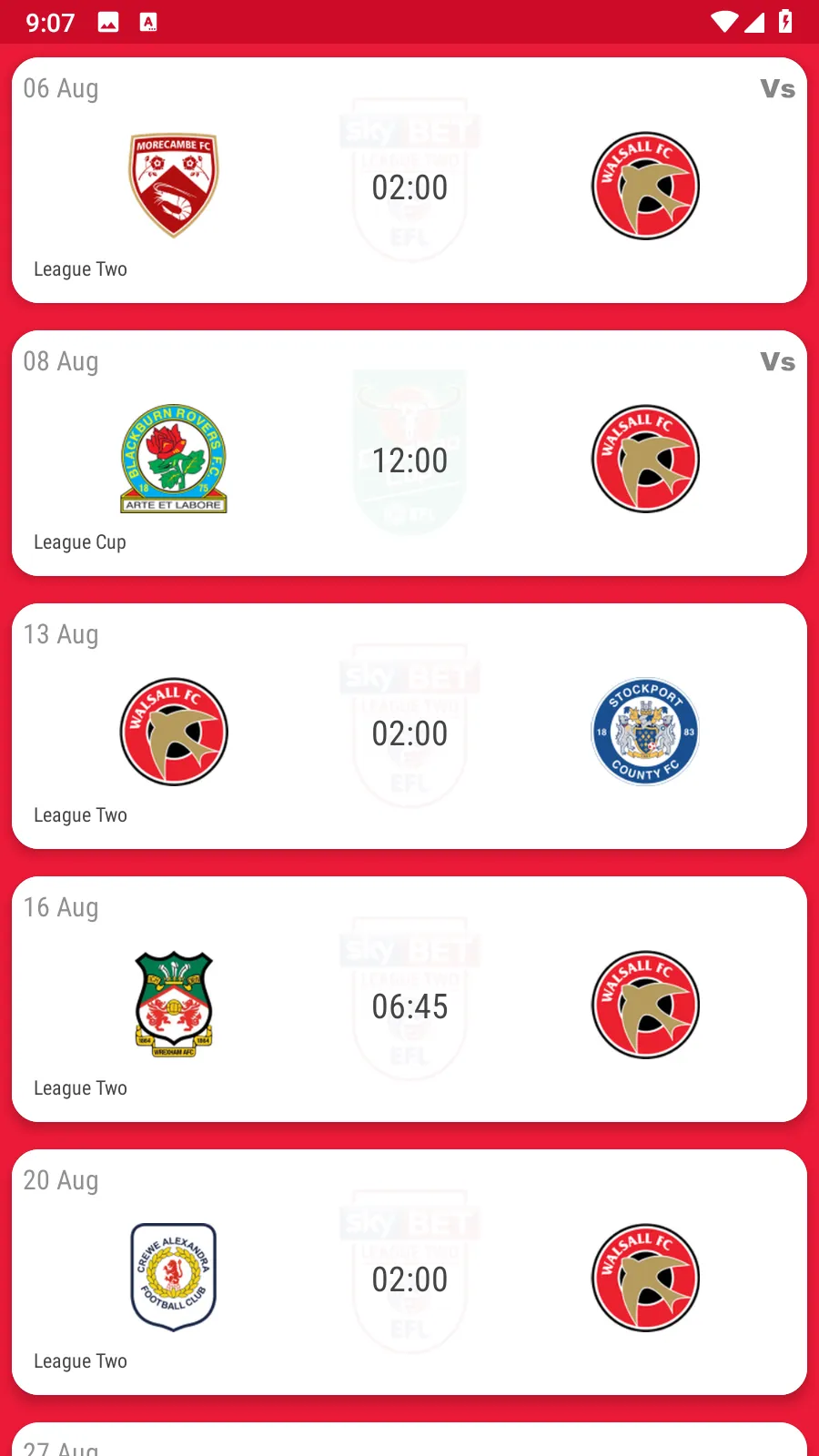 Walsall FC Fan App | Indus Appstore | Screenshot