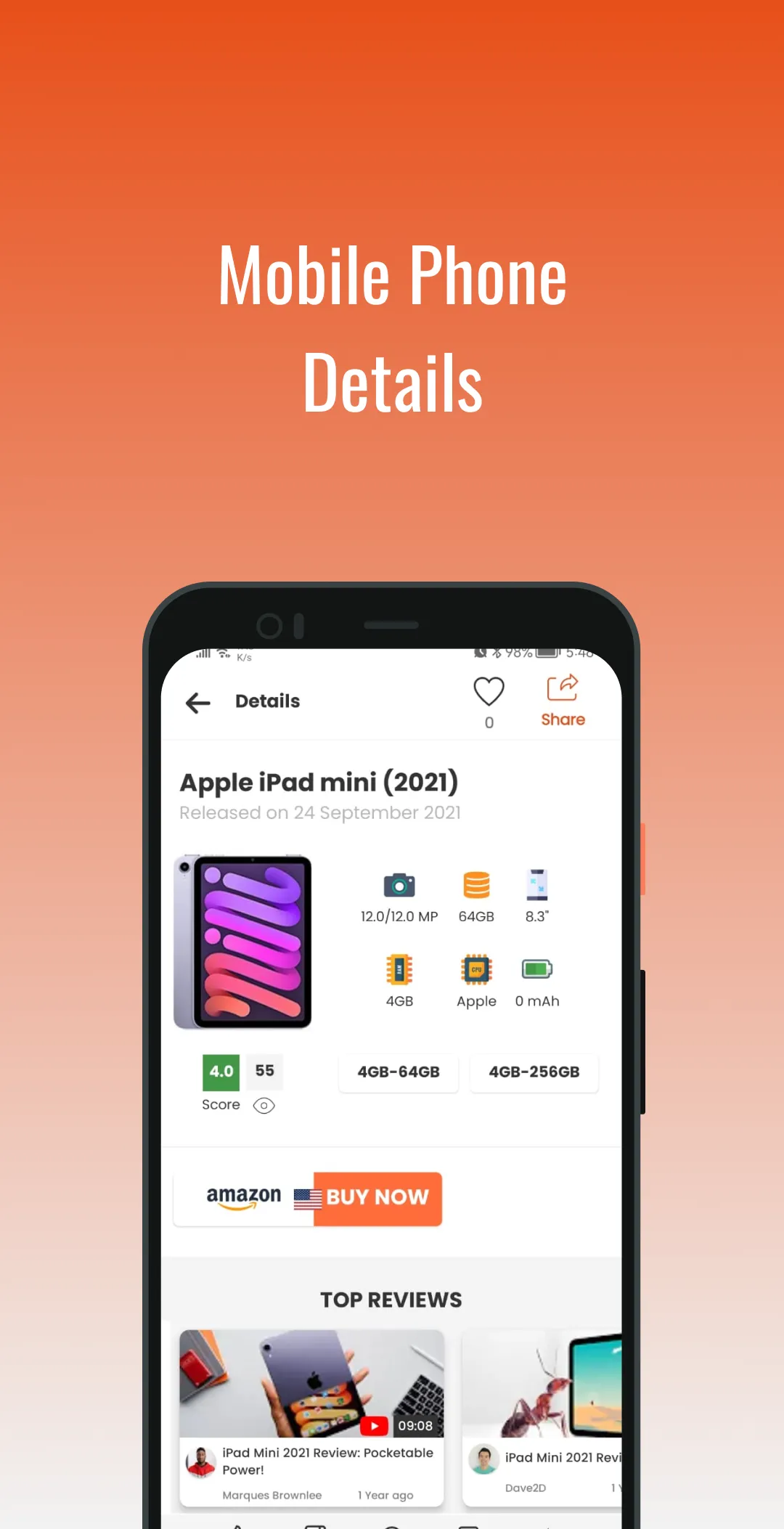 Mobile Phone Details & Compare | Indus Appstore | Screenshot