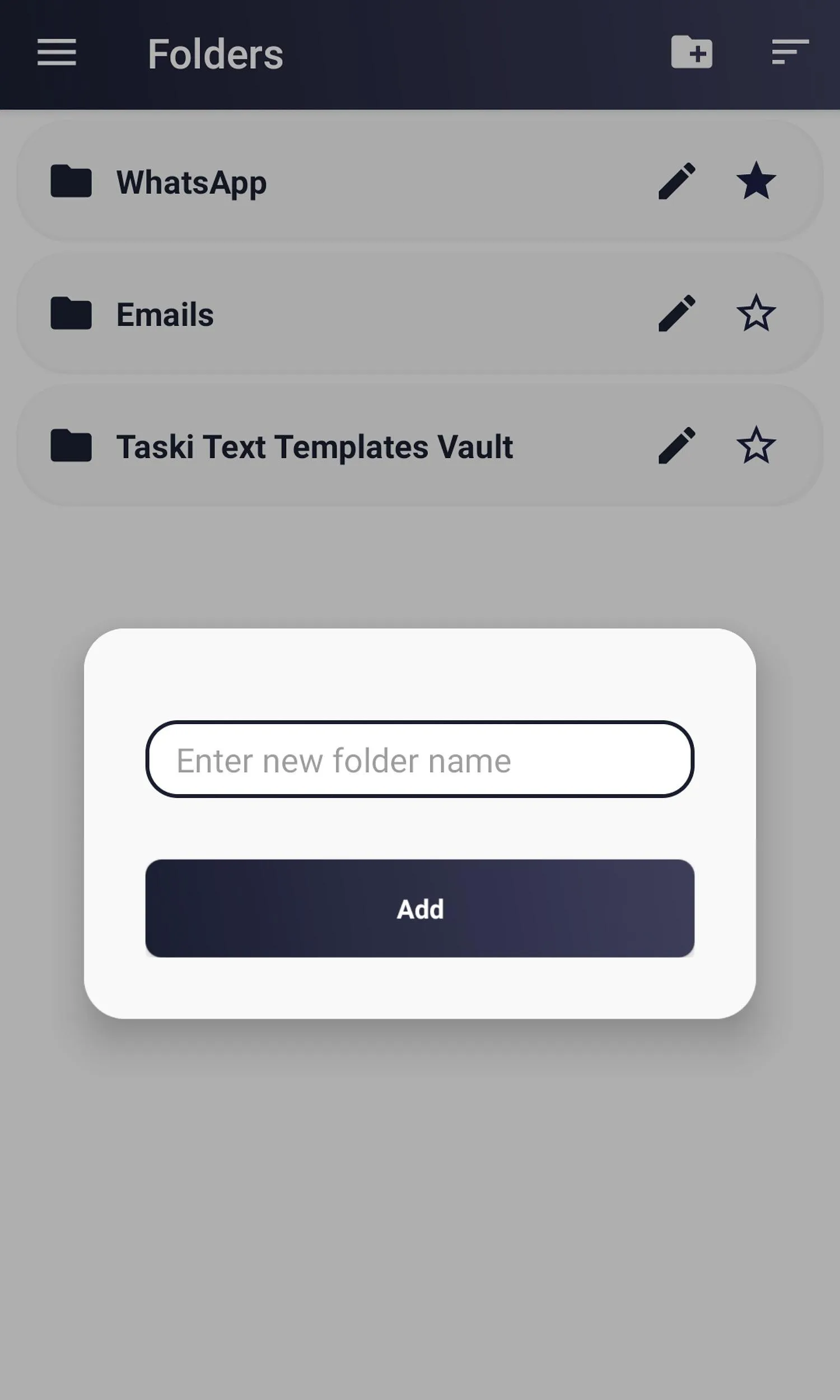 Taski Text Templates Vault | Indus Appstore | Screenshot