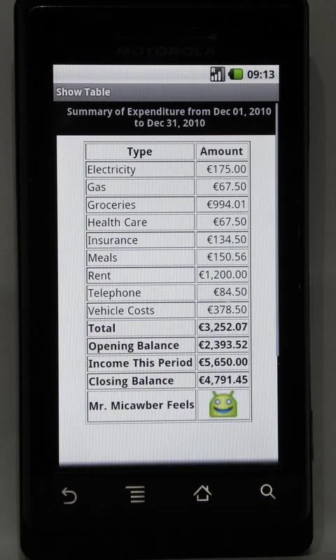 Mr. Micawber - Budget Tracker | Indus Appstore | Screenshot