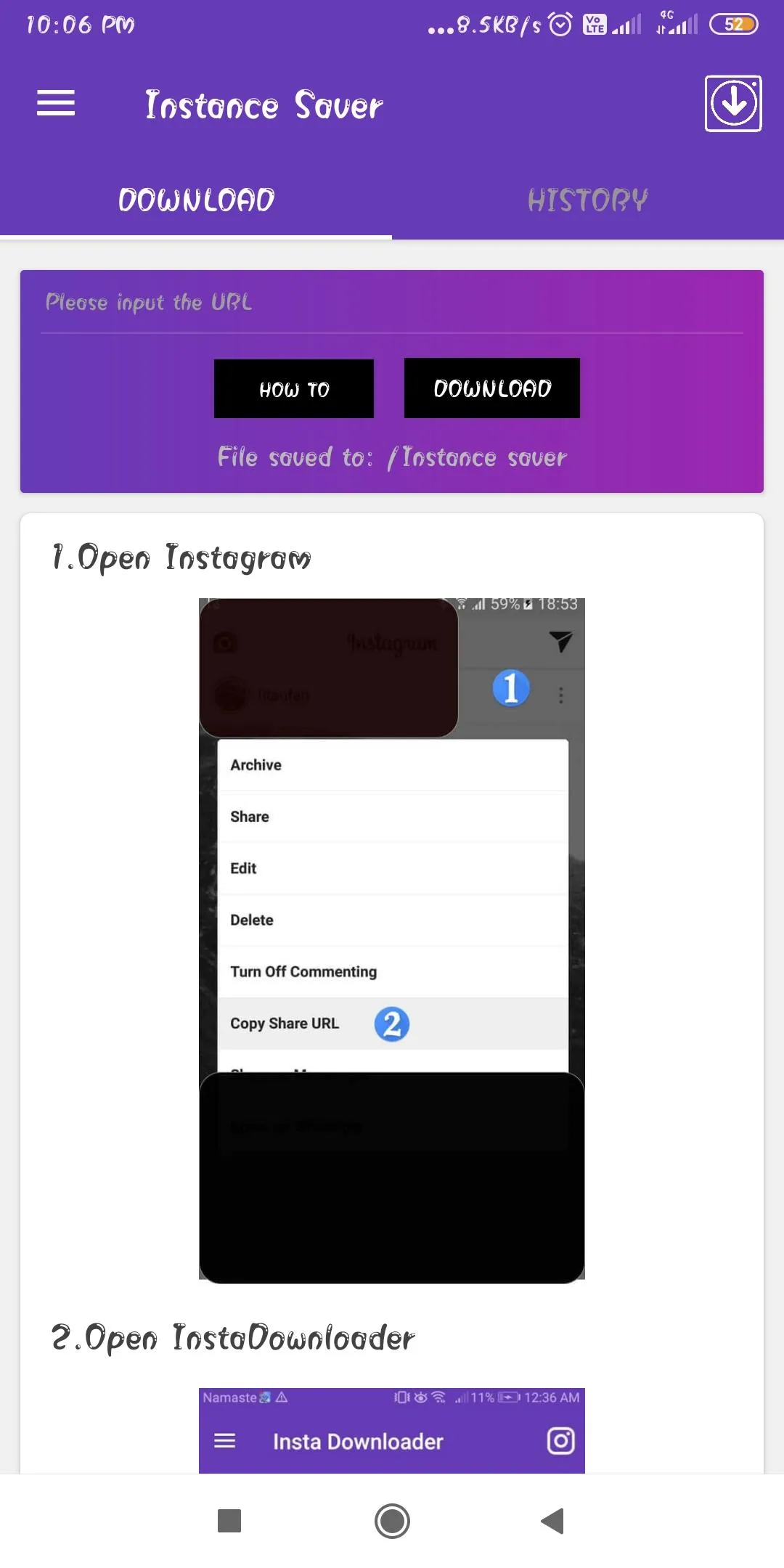 Instance saver | Indus Appstore | Screenshot