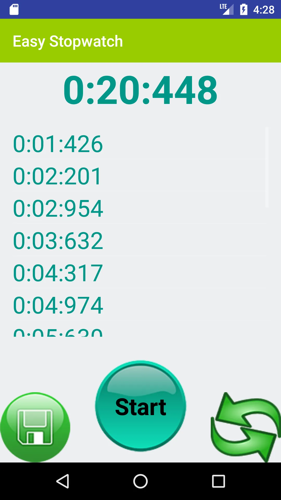 Easy Stopwatch and Countdown T | Indus Appstore | Screenshot