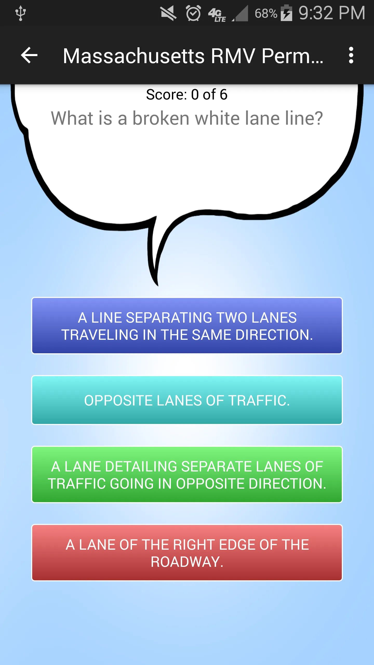 Massachusetts RMV Permit Test | Indus Appstore | Screenshot