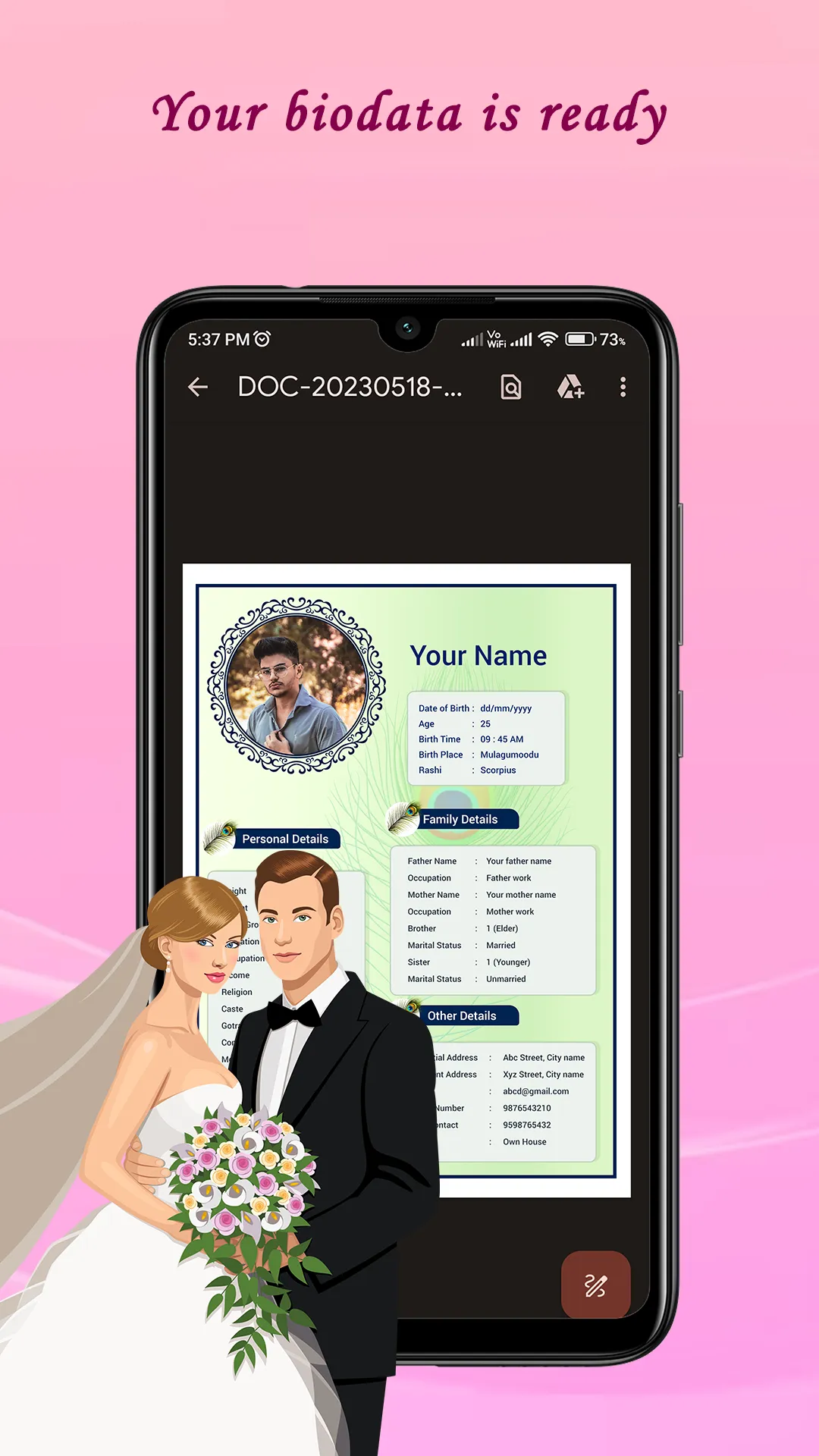 Marriage biodata profile maker | Indus Appstore | Screenshot