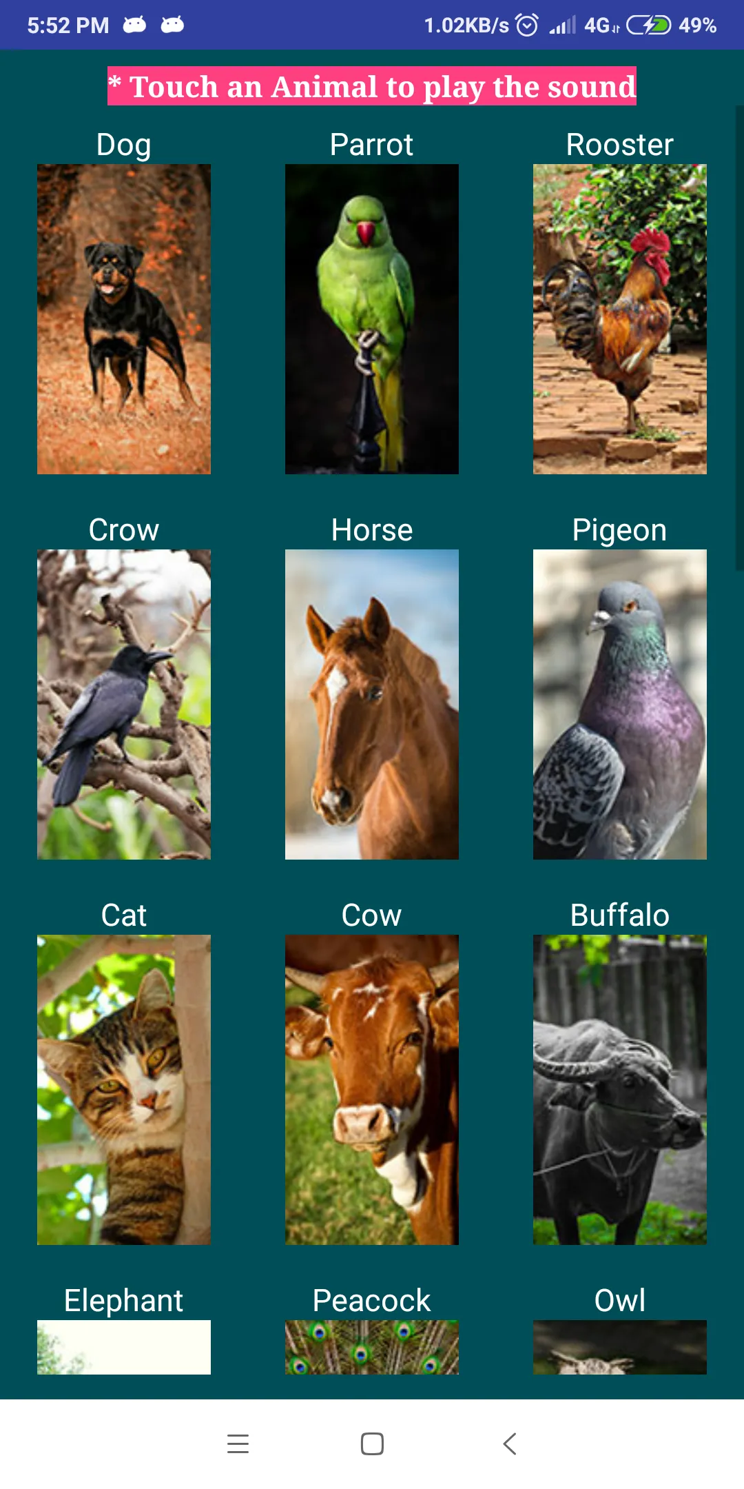 Animal Sounds for Kids | Indus Appstore | Screenshot