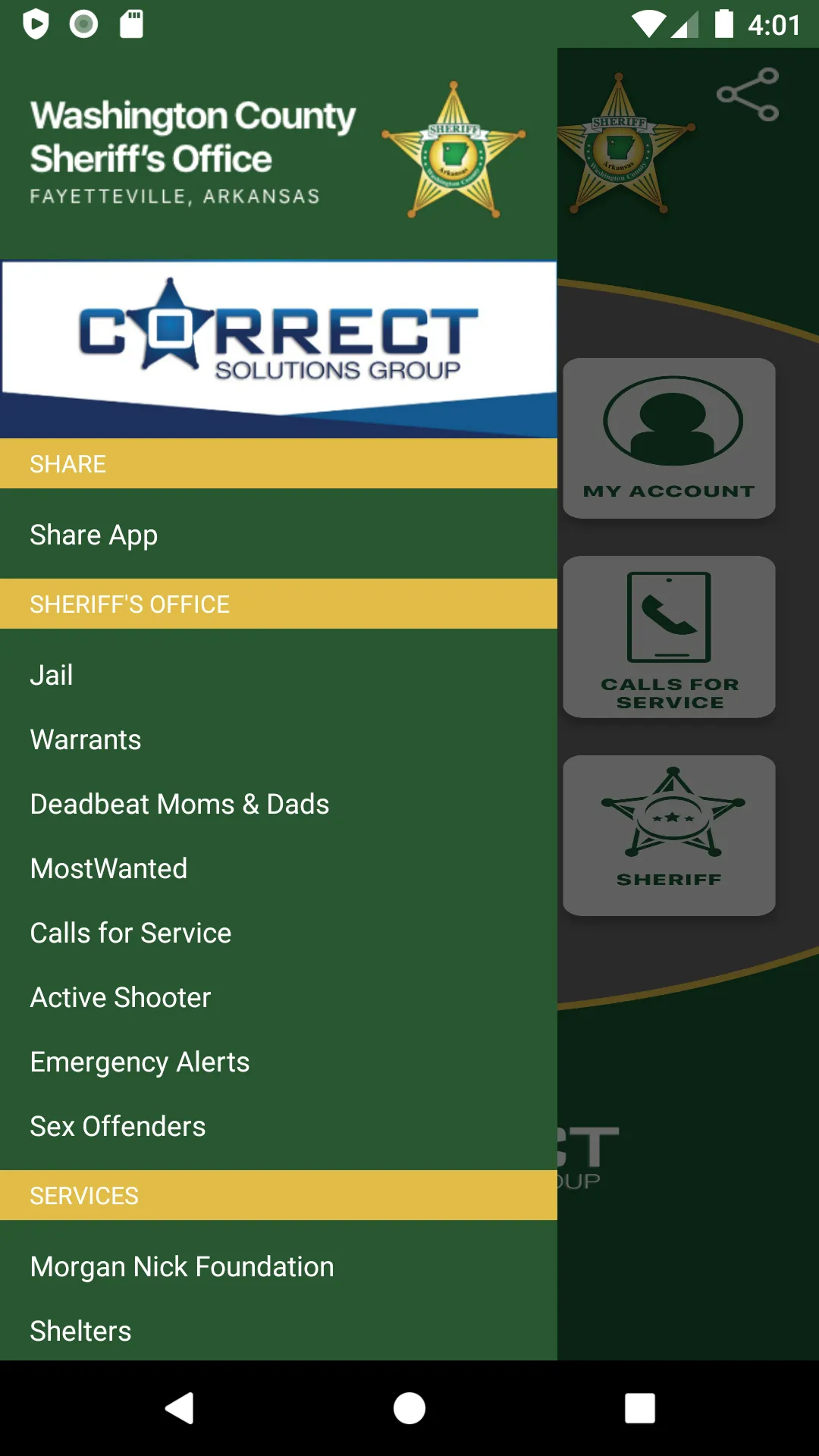 Washington County Sheriff (AR) | Indus Appstore | Screenshot