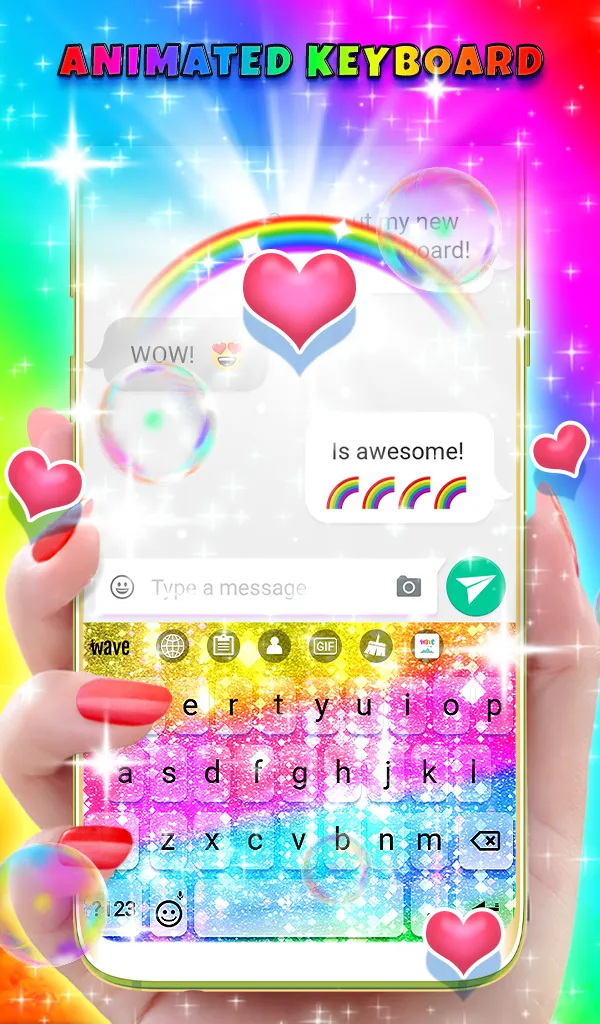 Rainbow Glitter Wallpaper | Indus Appstore | Screenshot