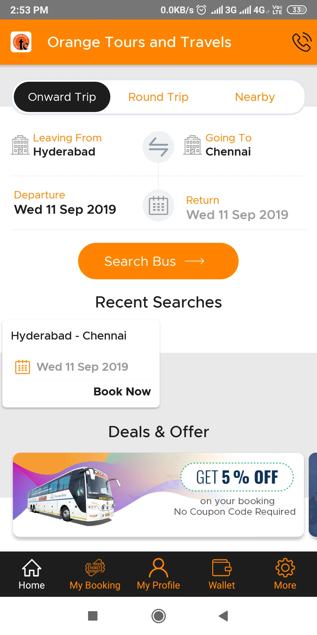 Orange Tours & Travels | Indus Appstore | Screenshot