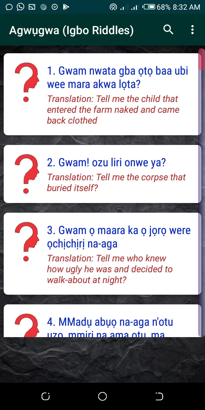 Igbo Riddles | Indus Appstore | Screenshot