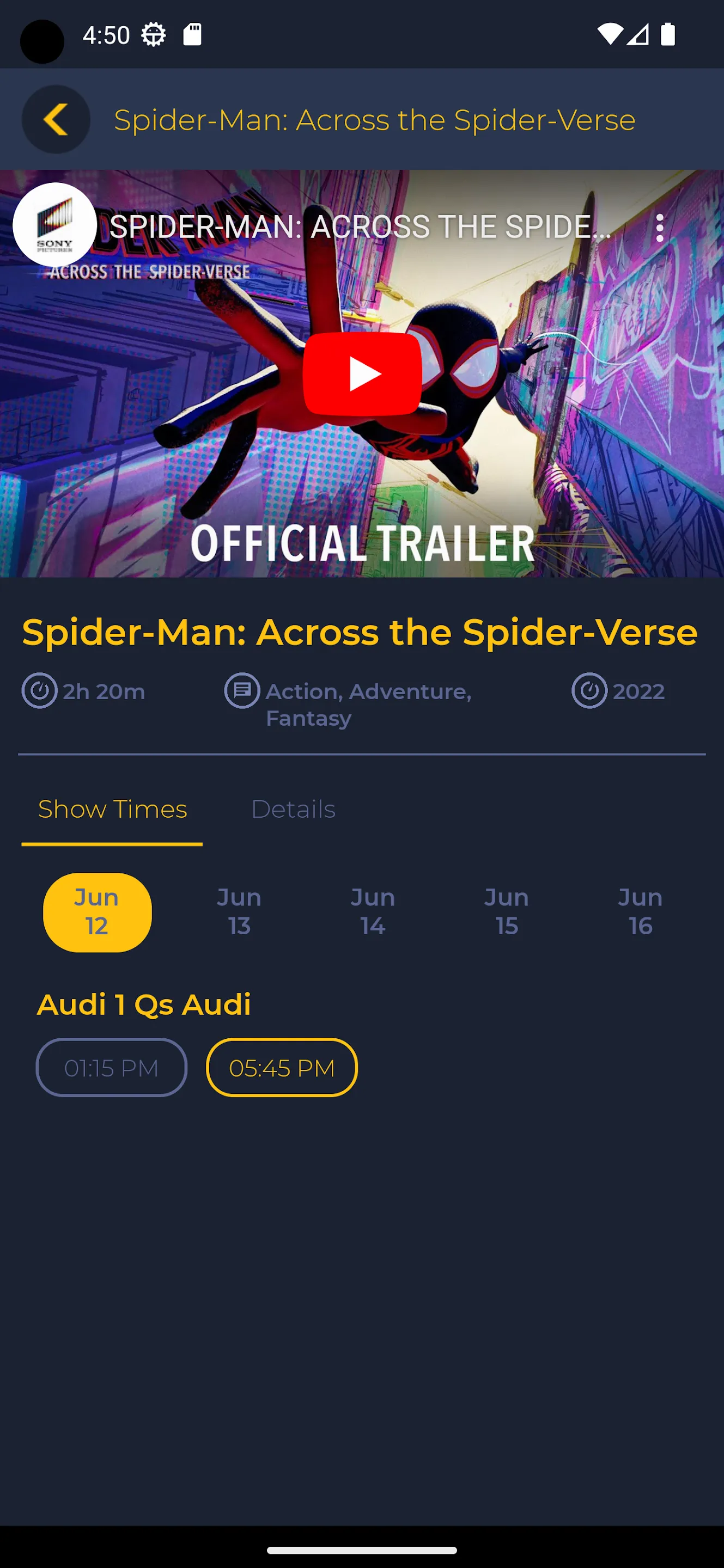 Q's Cinemas | Indus Appstore | Screenshot