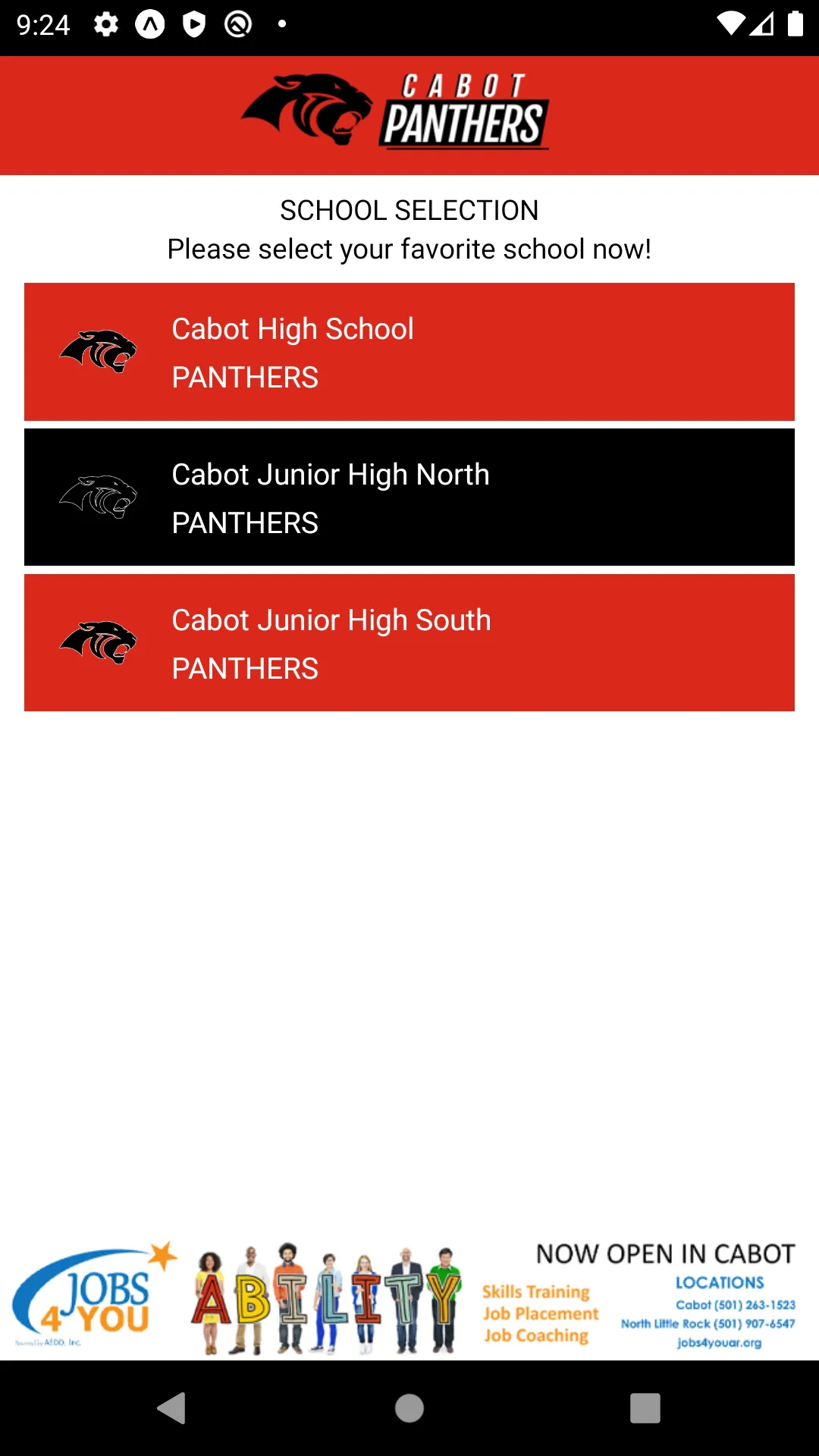 Cabot Panthers Athletics | Indus Appstore | Screenshot