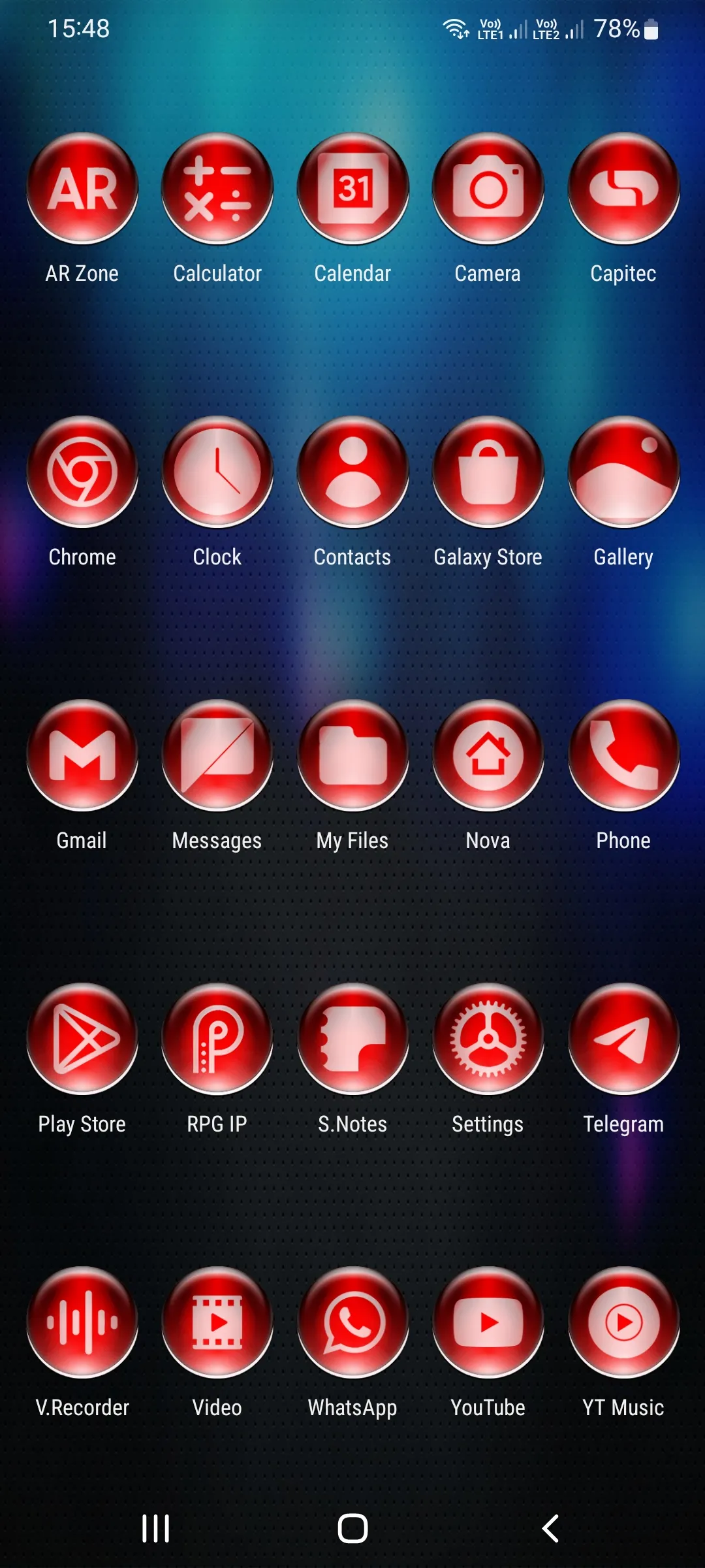 Red Pixl Glass Icon Pack | Indus Appstore | Screenshot