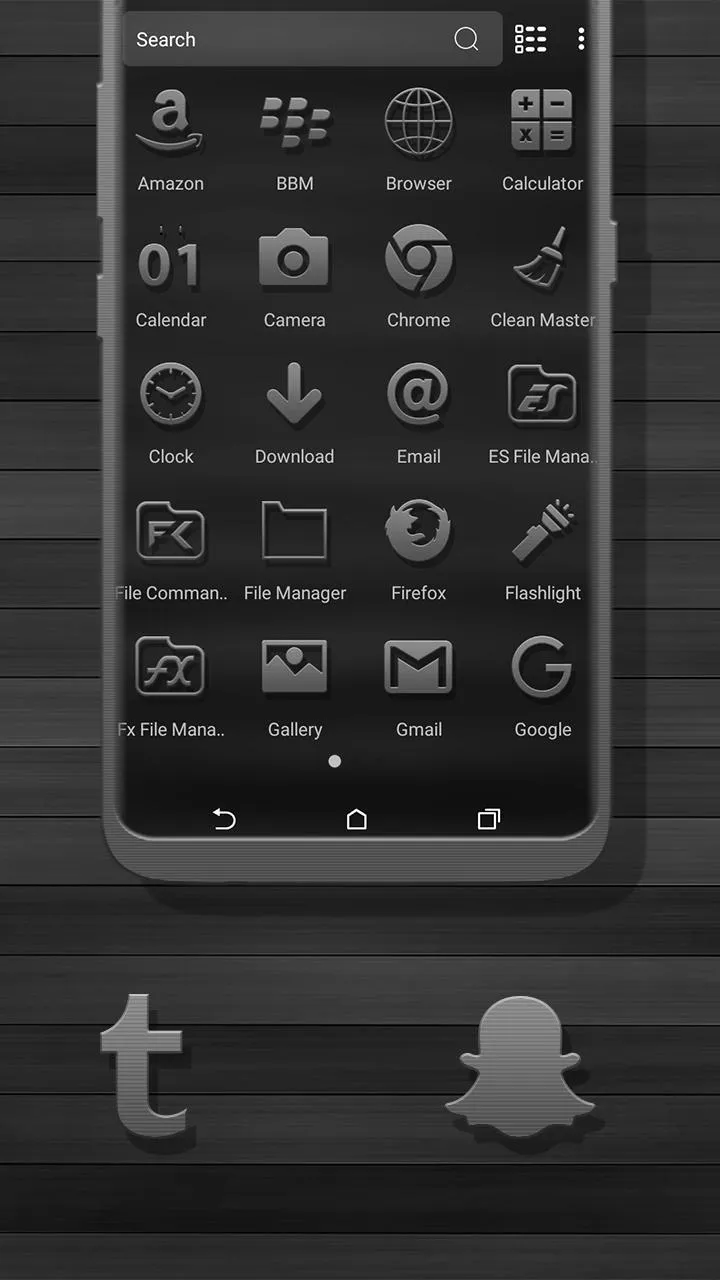 Wooden Graphite Launcher Theme | Indus Appstore | Screenshot