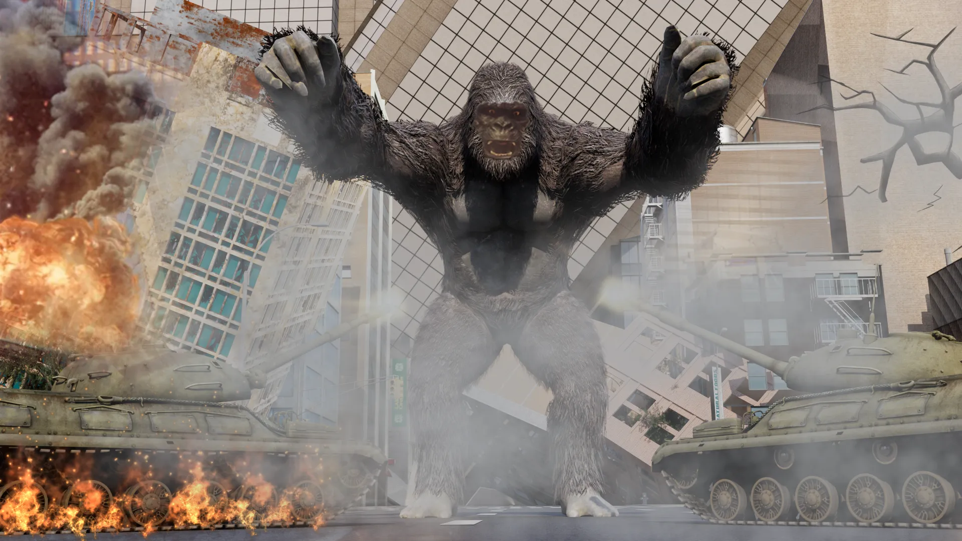 Angry Gorilla City Smasher 3D | Indus Appstore | Screenshot