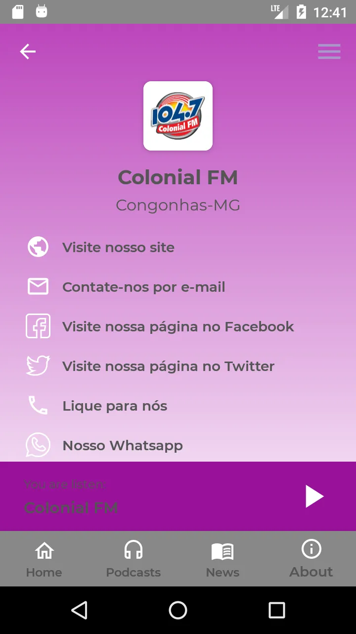 Rádio Colonial FM 104.7 | Indus Appstore | Screenshot