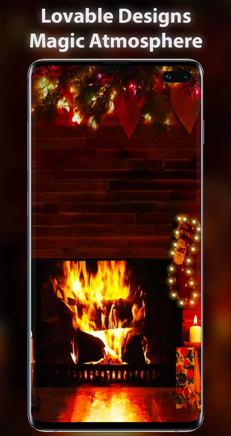 Xmas Fireplace Live Wallpaper | Indus Appstore | Screenshot