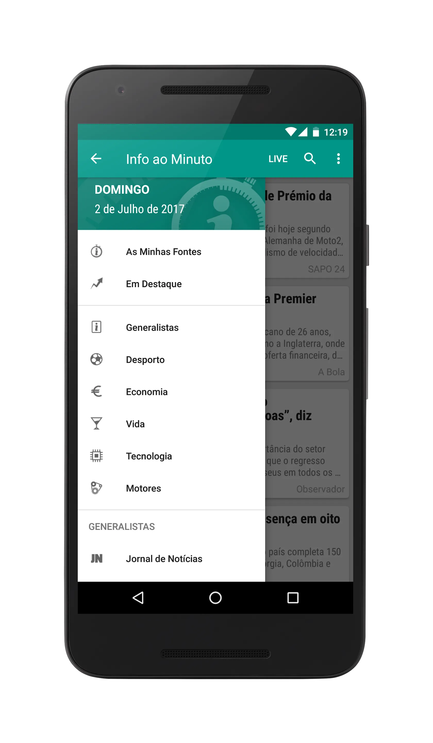 Informação ao Minuto | Indus Appstore | Screenshot