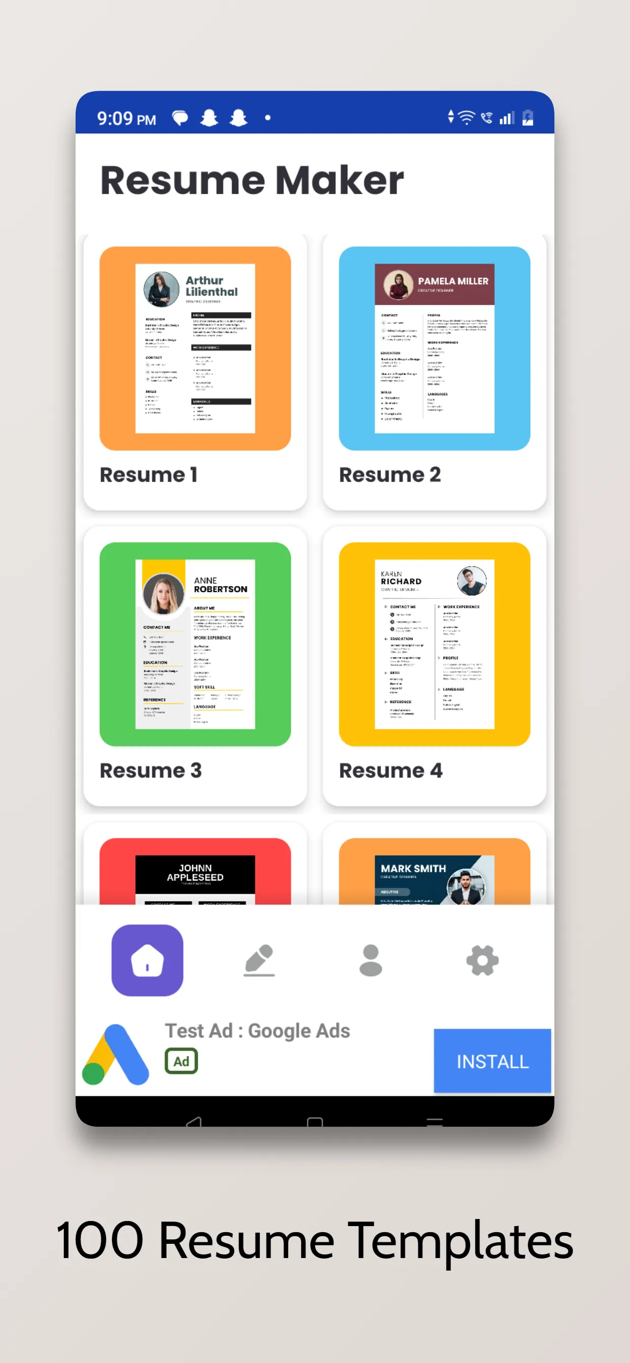 Resume Builder 2024 CV Maker | Indus Appstore | Screenshot