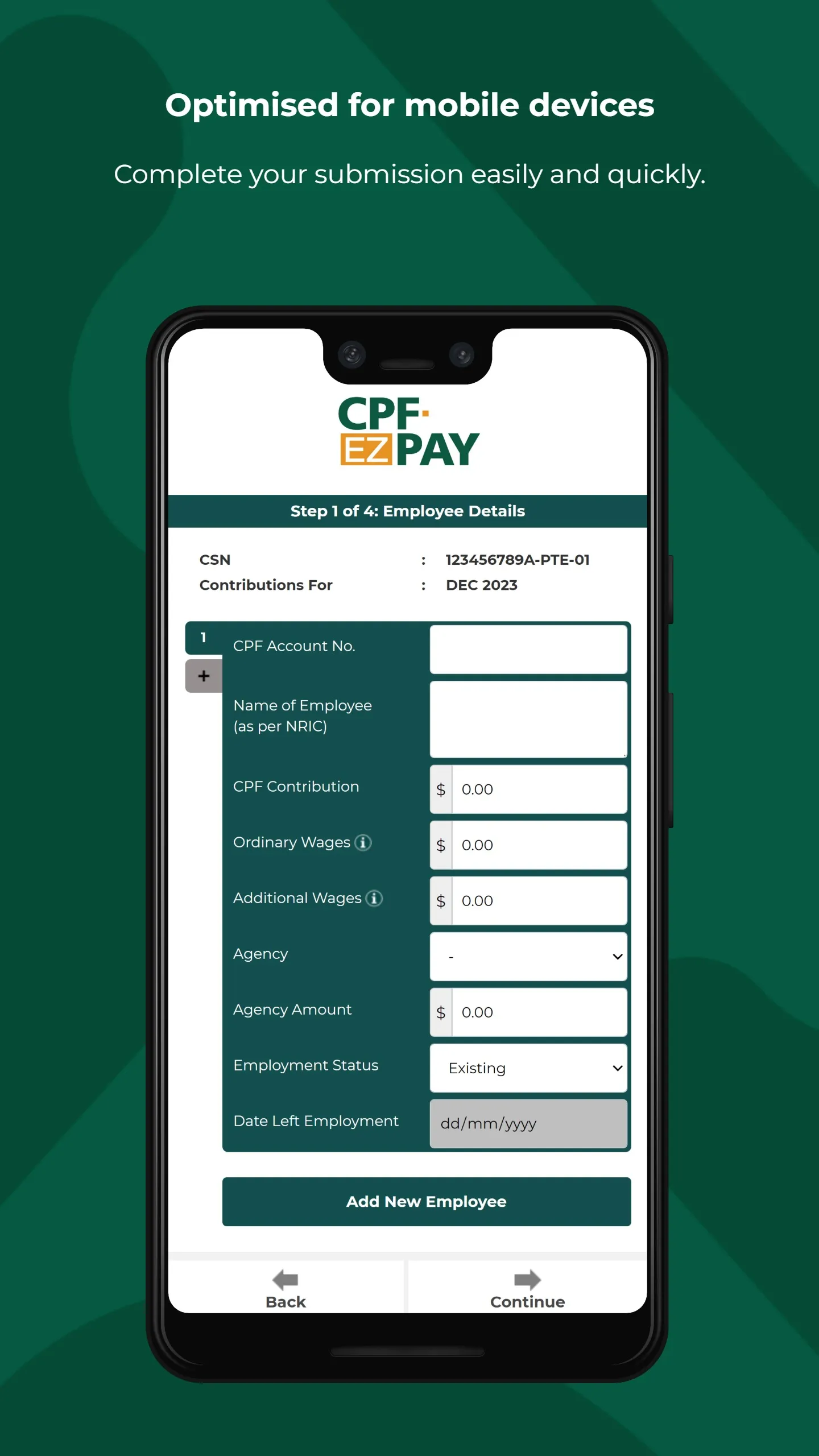 CPF EZPay Mobile | Indus Appstore | Screenshot