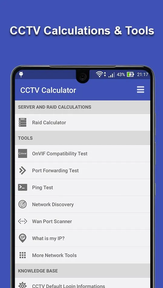 CCTV Calculator and Tools | Indus Appstore | Screenshot