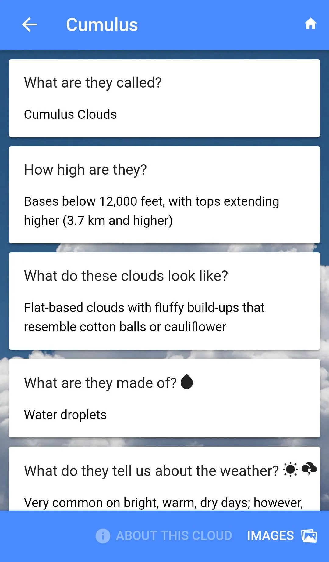 Field Guide to Clouds | Indus Appstore | Screenshot