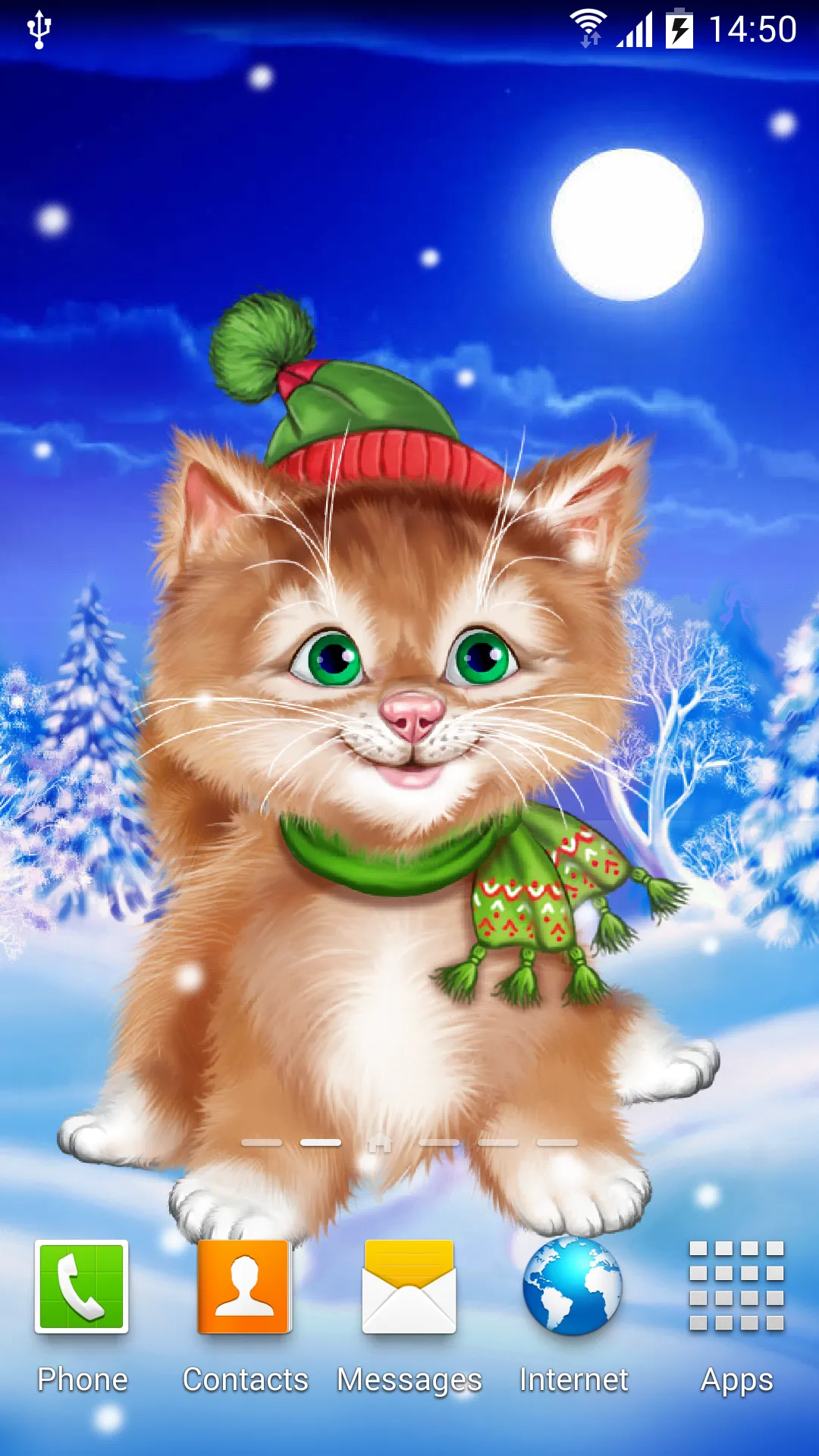 Winter Cat Live Wallpaper | Indus Appstore | Screenshot