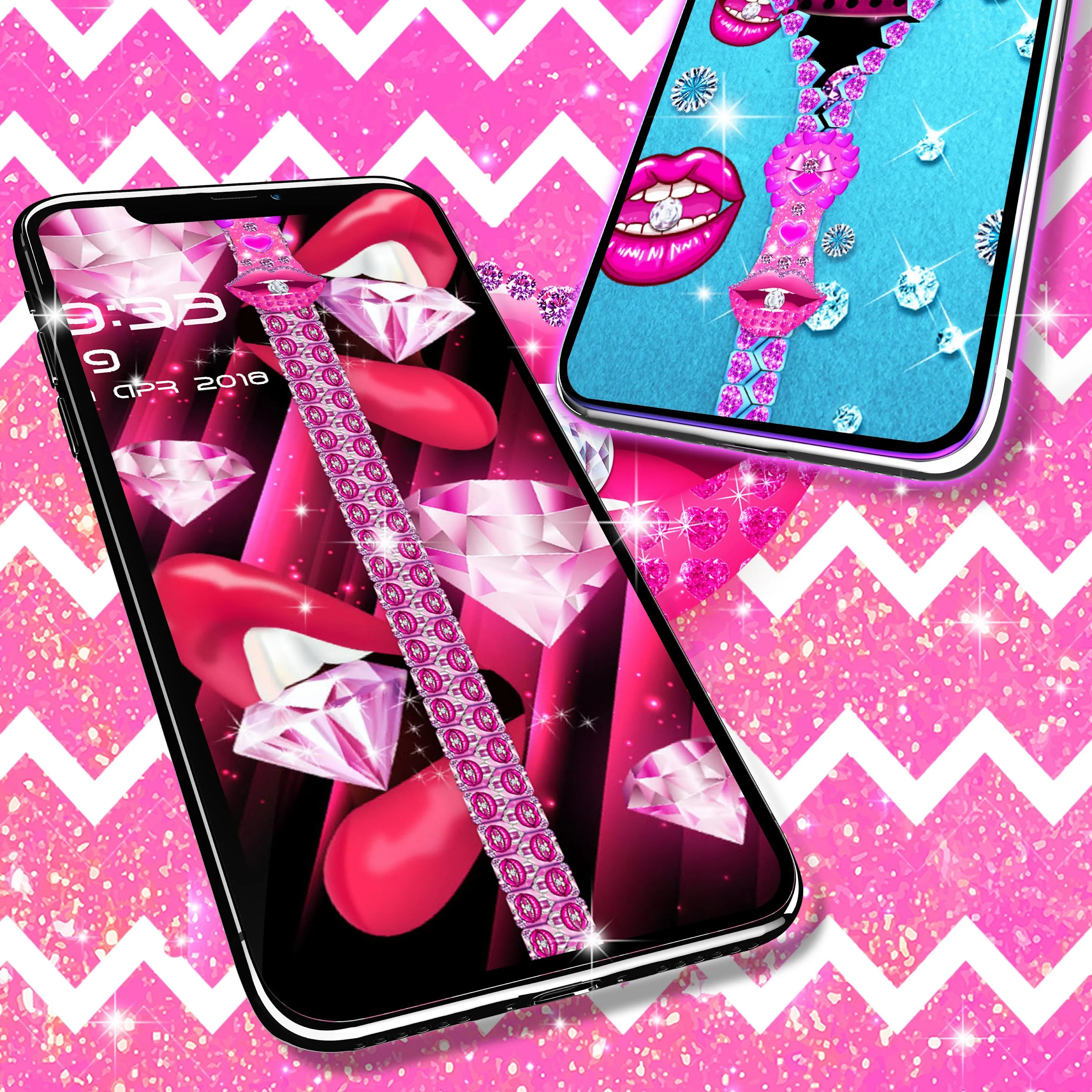 Diamond lips lock screen | Indus Appstore | Screenshot