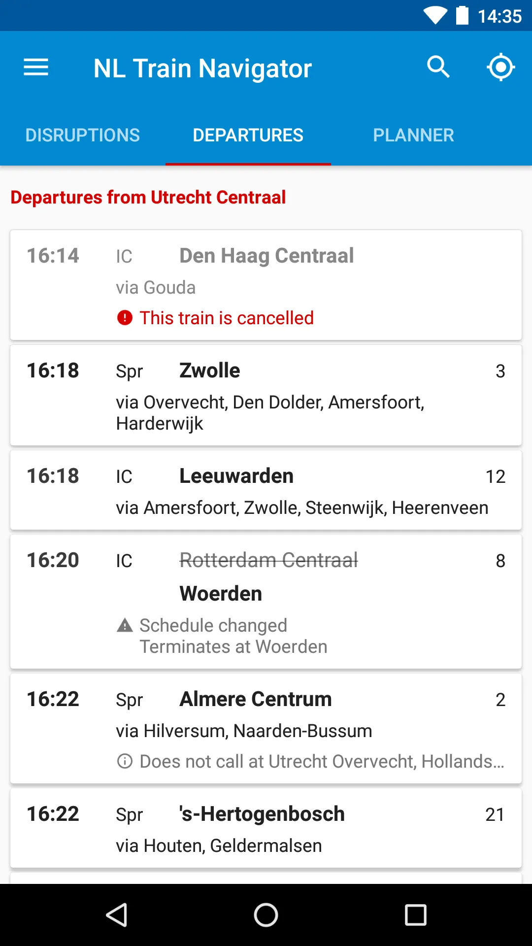 NL Train Navigator: trains | Indus Appstore | Screenshot