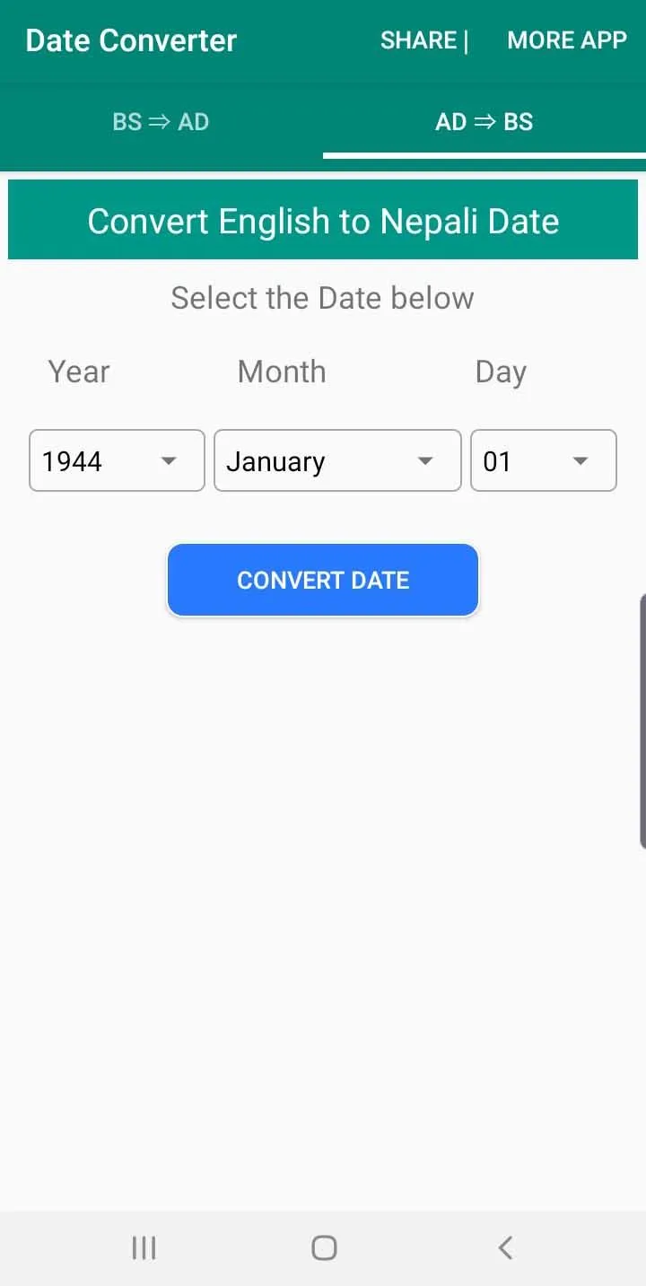 BS to AD Nepali Date Converter | Indus Appstore | Screenshot