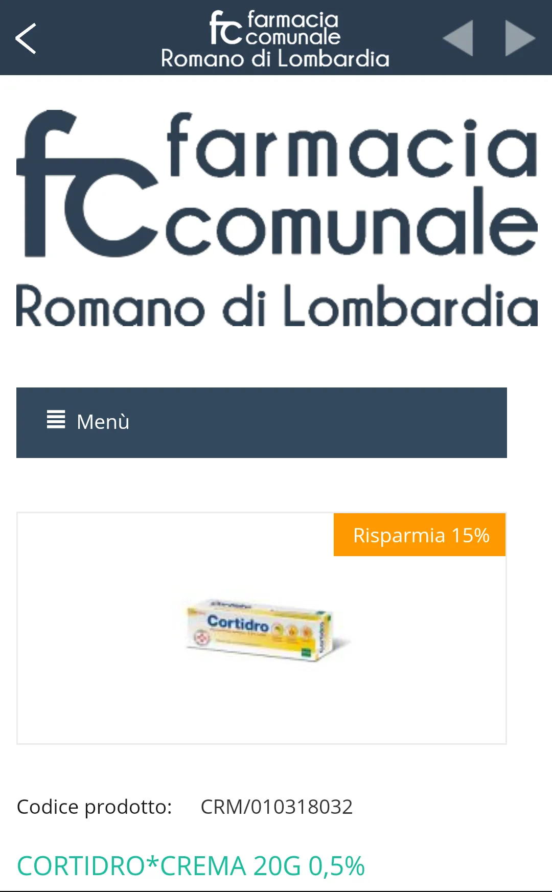 Farmacia Comunale Romano | Indus Appstore | Screenshot