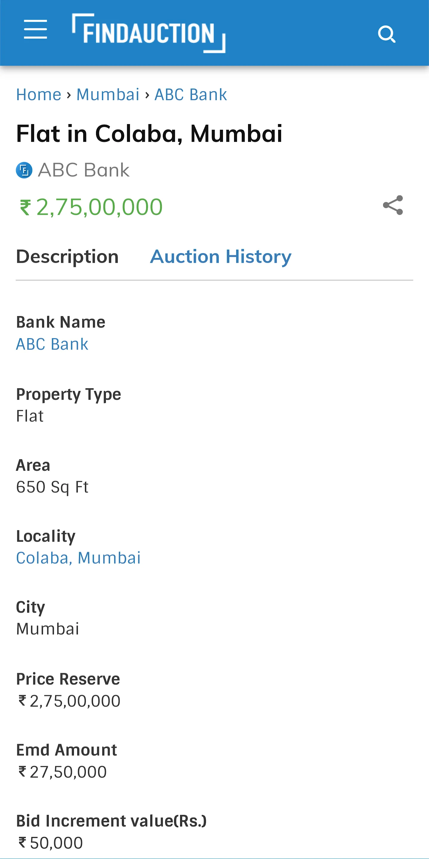 FindAuction | Indus Appstore | Screenshot