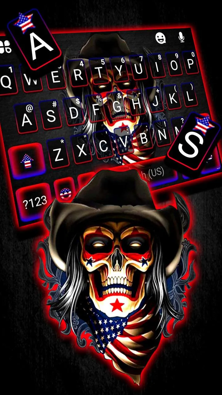 American Skull Keyboard Theme | Indus Appstore | Screenshot