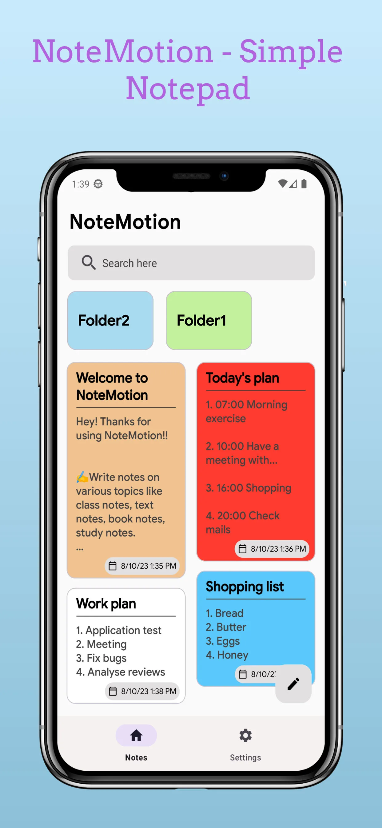 Notes, Notepad - NoteMotion | Indus Appstore | Screenshot