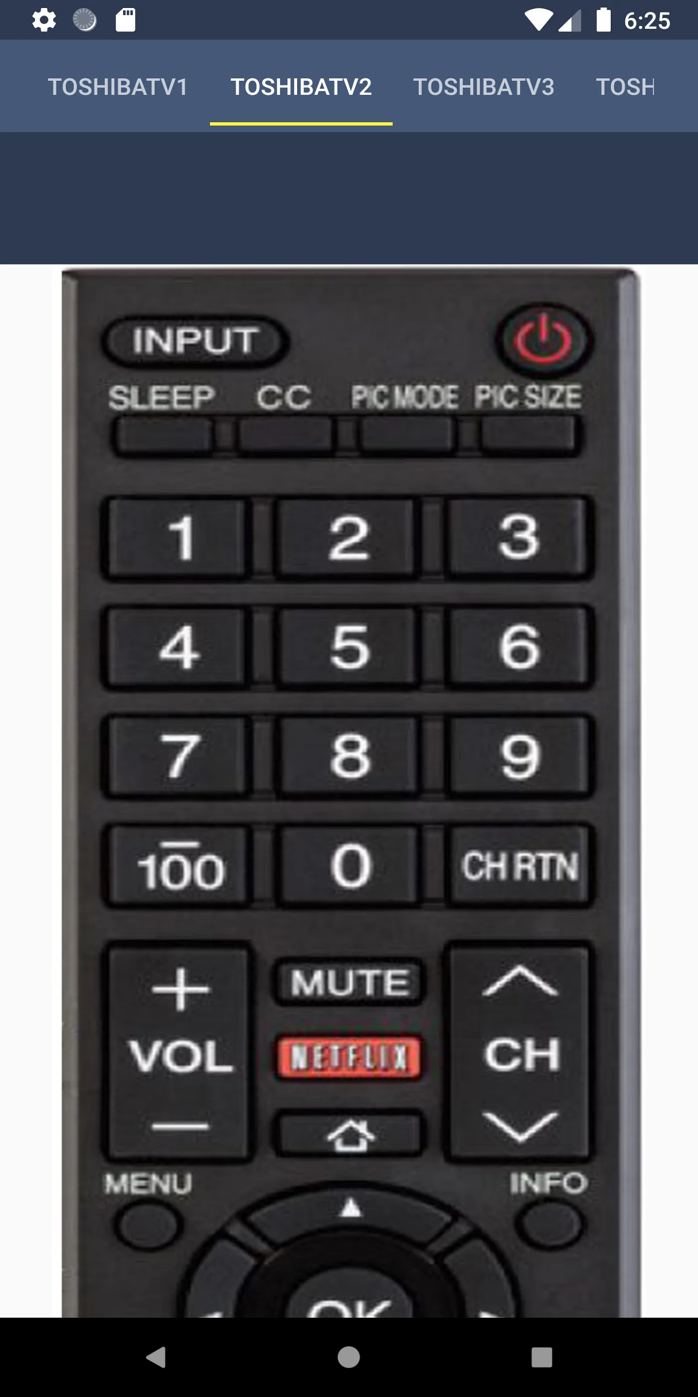 Toshiba TV Remote Control | Indus Appstore | Screenshot