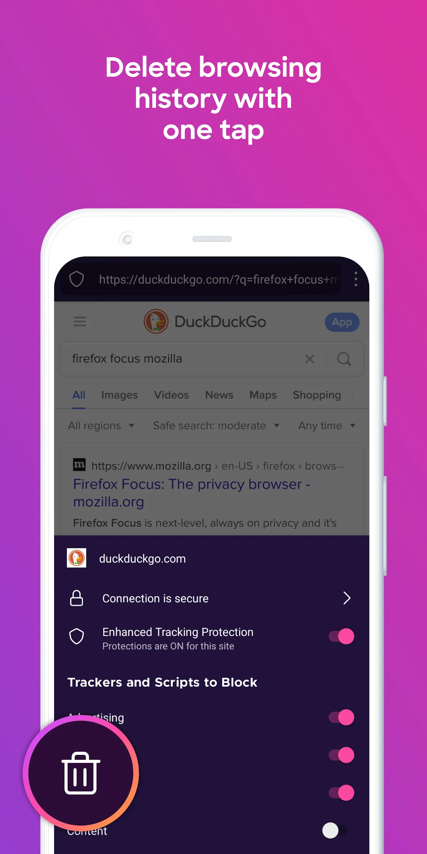 Firefox Focus: No Fuss Browser | Indus Appstore | Screenshot