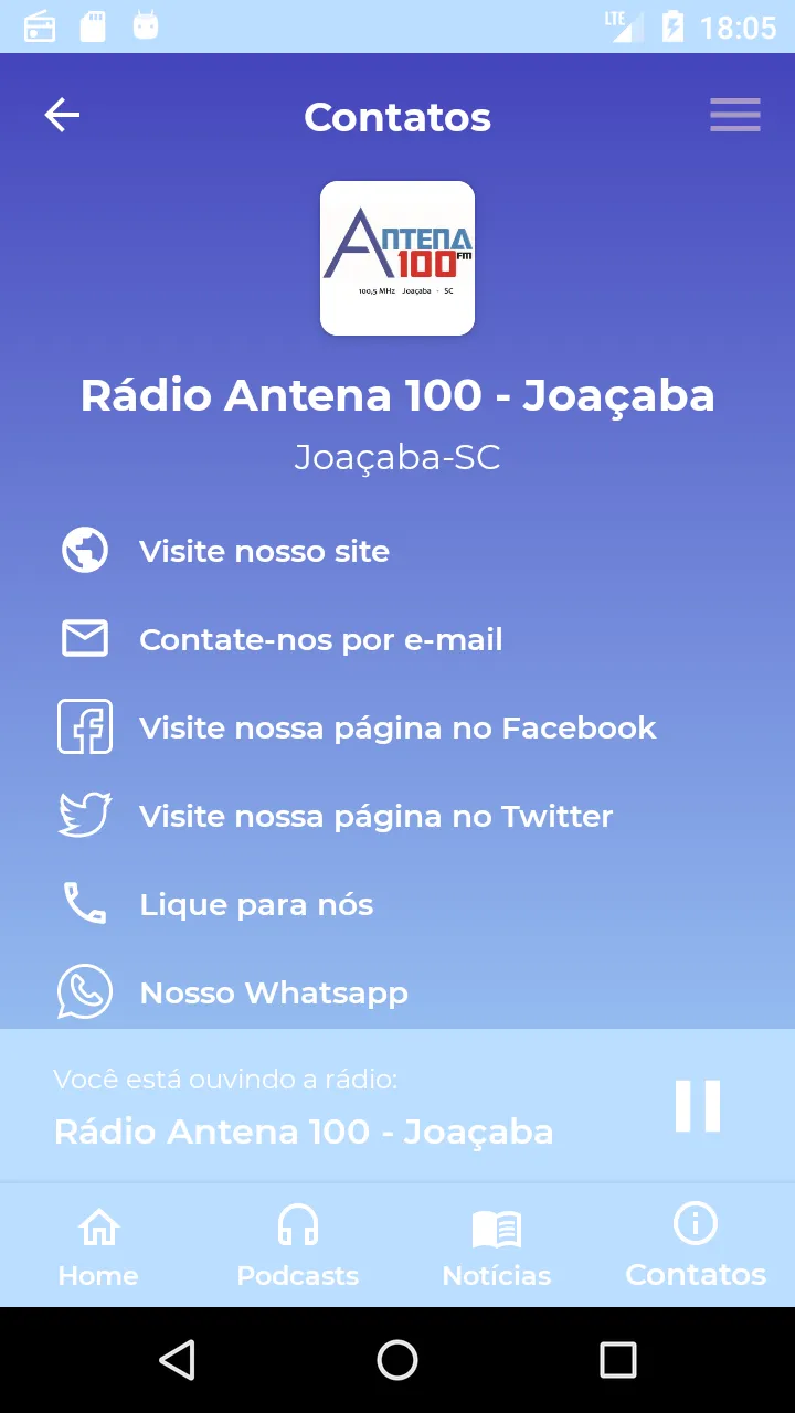 Rádio Antena 100 | Indus Appstore | Screenshot